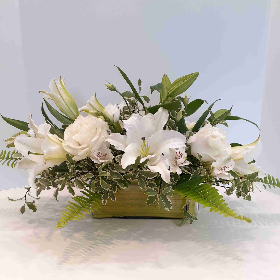 Flower Arrangement Purple Red White